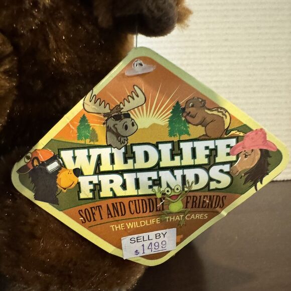 Wilcor Wildlife Friends Floppy Moose Plush Brown 9" Stuffed Animal Toy NWT - Picture 9 of 12